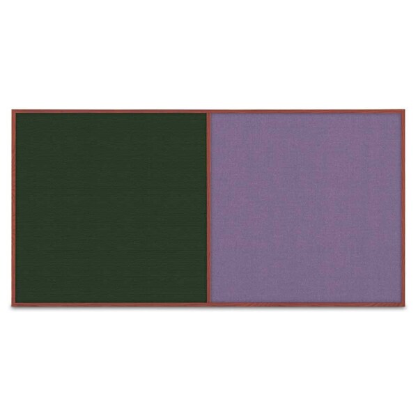 Enclosed Corkboard, 3 Door, 96"x48", 4" Fra, UV3413-SATIN-BLACK